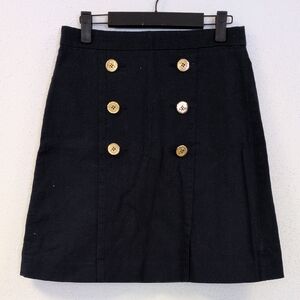 Classic Black Buttoned Skirt